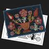 Flowers in Vase Rug Kit or Pattern - Dark Background