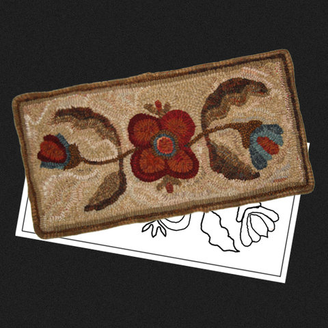 Table Top Floral Rug Kit or Pattern