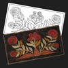 Primitive Spiral Flower French Box Rug Kit or Pattern
