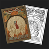 Thanksgiving Turkey Postcard Rug Pattern