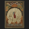Thanksgiving Turkey Postcard Rug Pattern